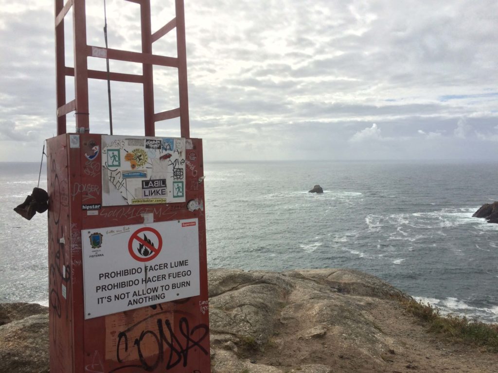 No setting things on fire at Cape Finisterre