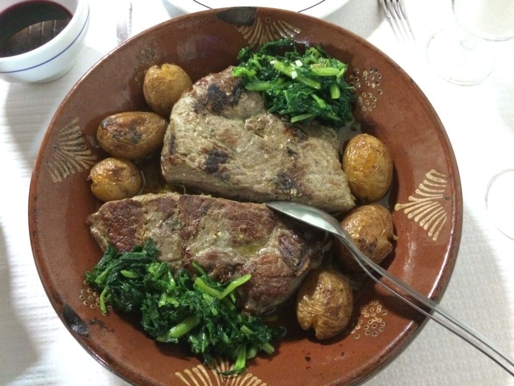 Best meal in Portugal: veal with punched potatoes